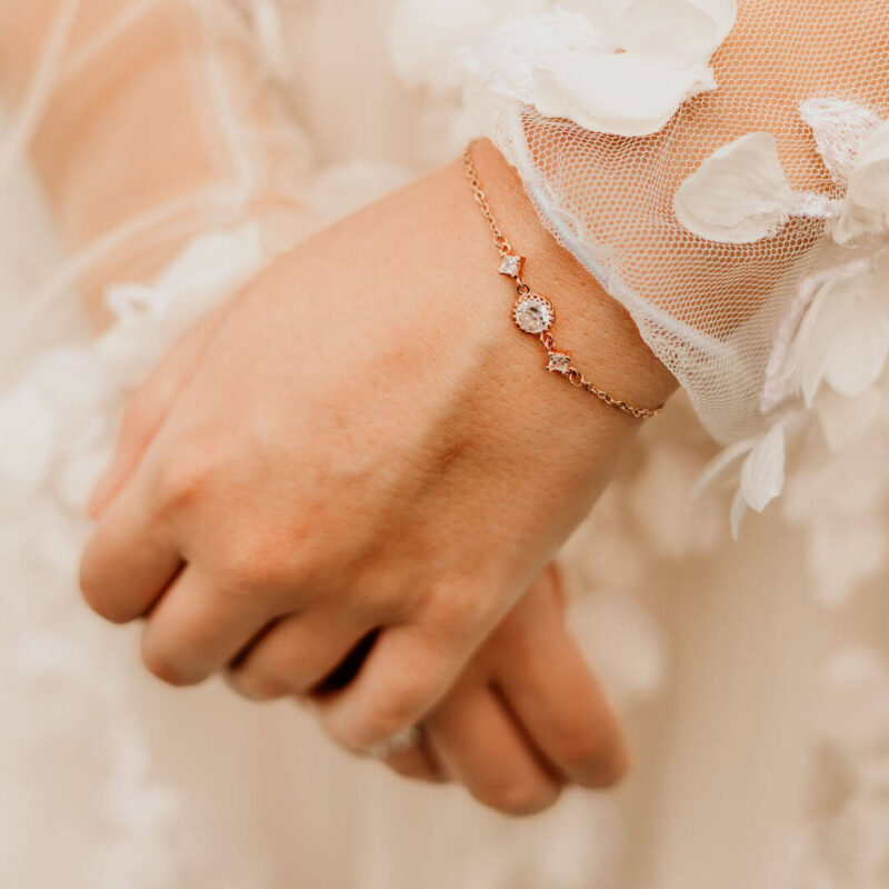 Braut Armband AURELIA in Farbe roségold für die Hochzeit von Sternenauge