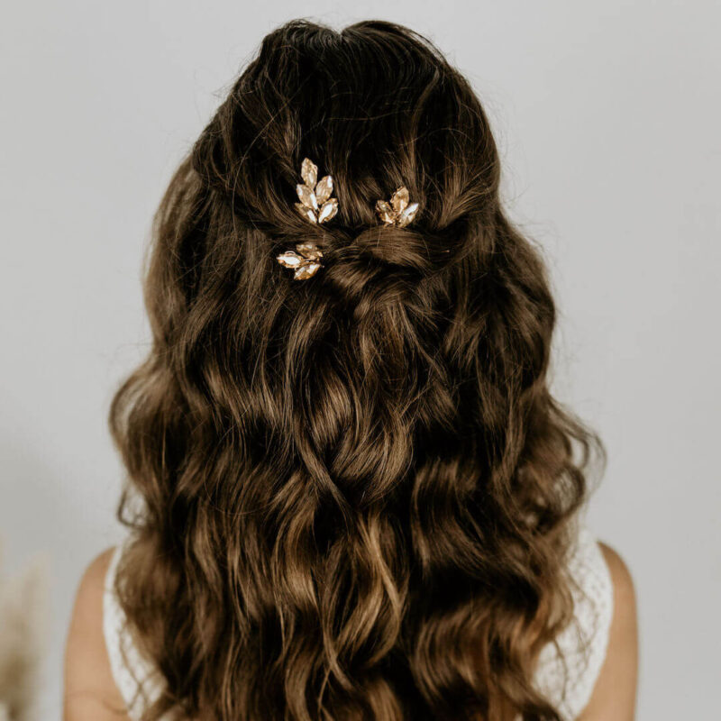 Edle Hair Pins für die Hochzeit zum schlichten Brautkleid