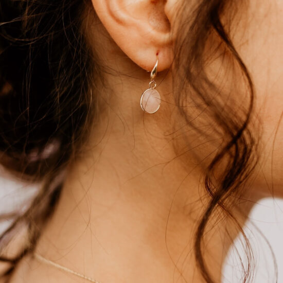 Elegante Ohrringe mit Rosenquarz RESI von Sternenauge